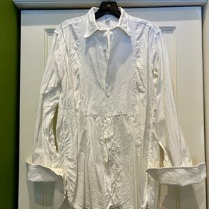Vintage Tuxedo French White Men's Shirt